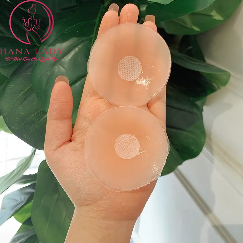 Miếng nhủ hoa silicon thông hơi , Dán tàng hình siêu dính tiện dụng DT05 2