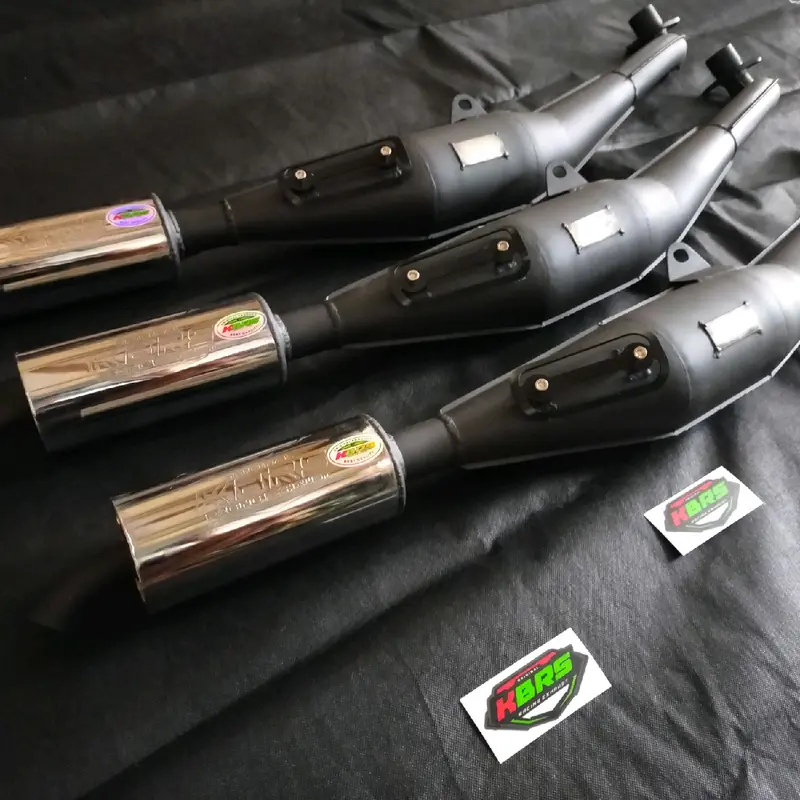 KNALPOT FIZR PERUT HITAM TAMENG FULL MODEL AHM BY KBRS RACING EXHAUST Motorcycle 5