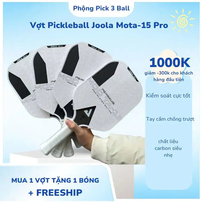 [Quét NFC] Vợt Pickleball Joola Perseus Mod TA-15 Pro Core 16mm Sợi Carbon Picklebal Công Thủ Toàn Diện 0