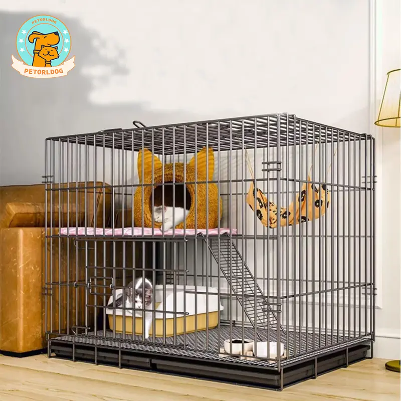 màu trắng chuồng chó size bé，Chuồng chó ống vuông, chó vừa và lớn, cửa lớn nhỏ,   size king