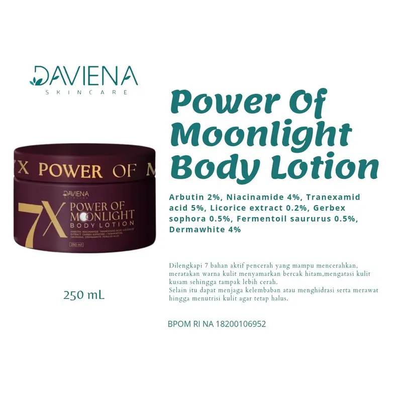 Power Moonlight Body Lotion Daviena Skincare 0