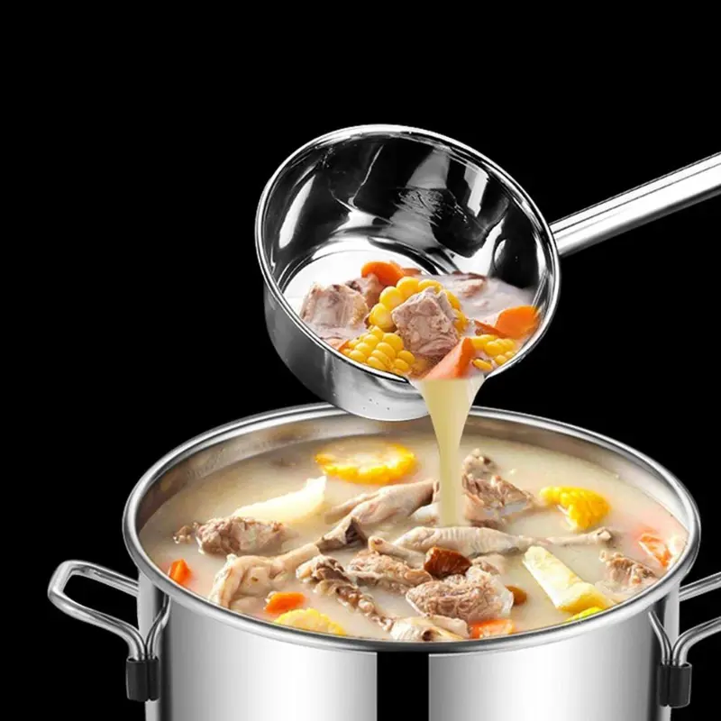 Muỗng Nước Bằng Thép Không Gỉ, Muỗng Nước Tay Cầm Dài, Muỗng Phục Vụ Thực Phẩm, Muỗng Súp, Muôi Nước Nhà Bếp 8