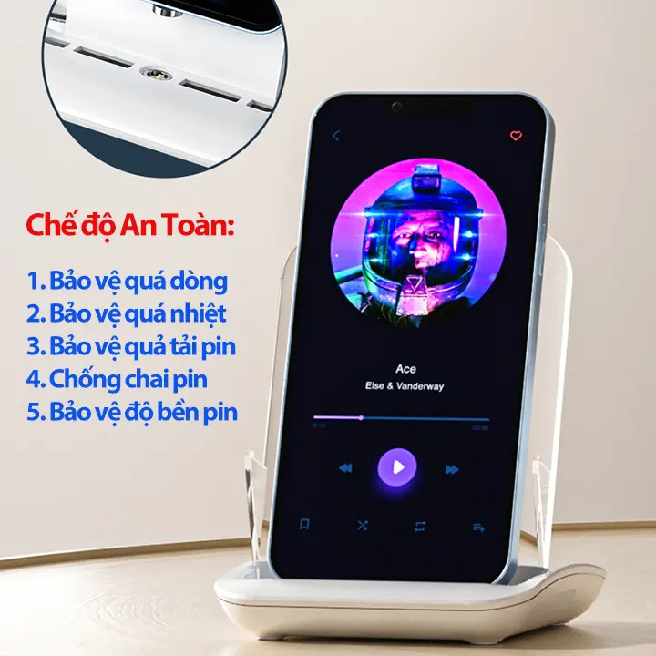 Sạc Nhanh Không Dây 65W A9299 Thế Hệ Mới Thích Hợp Cho Tất Cả Các Dòng Điện Thoại Tặng Kèm 2 Đầu Sạc Từ Tính 5