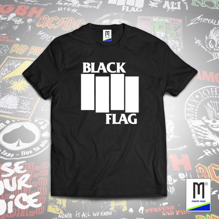 Jual 16 KAOS BAND BLACK FLAG TAG MERCH CONS BASIC SIZE LUAR COTTON ...