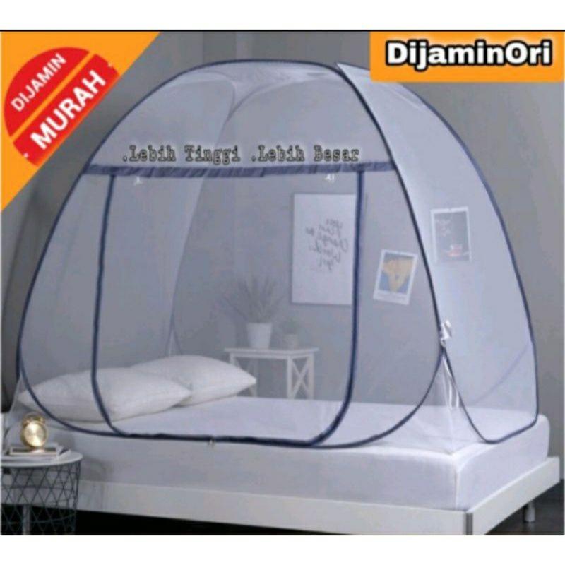 KELAMBU LIPAT KELAMBU TIDUR KELAMBU TEMPAT TIDUR 150X200 180X200 200X200 CM Kelambu pengantin Selambu lipat jumbo anti nyamuk Ritsleting Pencegahan Serangga Berpori Hijau Biru 5