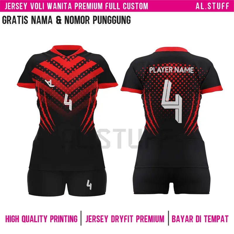 Jersey Voli Putri Premium Terbaru Gratis Nama dan nomor punggung  Full Printing Set Putri cewek 2