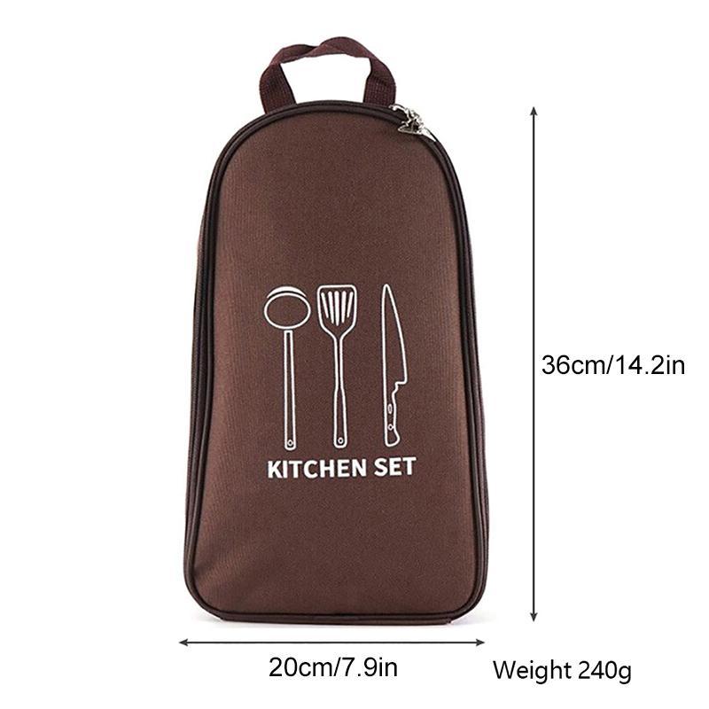 Outdoor Camping Portable Cookware Storage Bag, 1 Count Large Capacity Cooking Utensil Organizer, Kitchen Organizer without Cooking Utensil for Outdoor Travel BBQ 1
