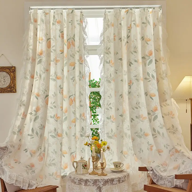 Rèm vải che sáng, ren, không đục lỗ, cho cửa, rèm trang trí nội thất 4