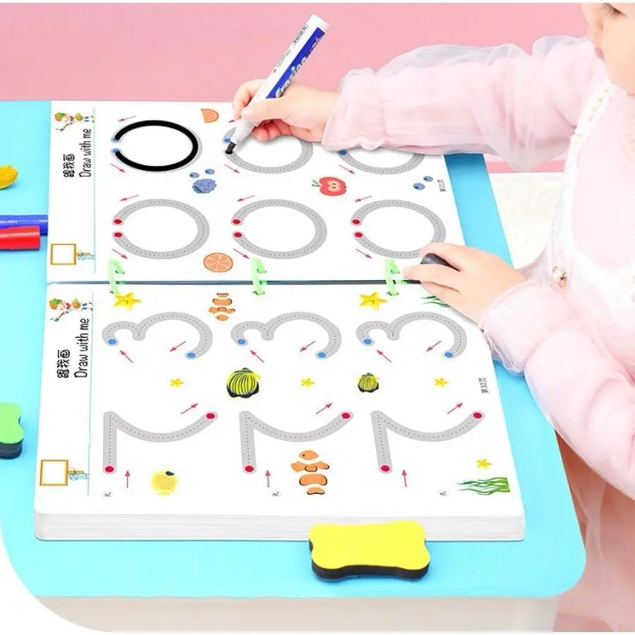 Tập Nối Nét 64 Trang Xoá Được Với Nhiều Hoạ Tiết Mới Sinh Động Mới Cho Bé Thích Thú Tô Nét
