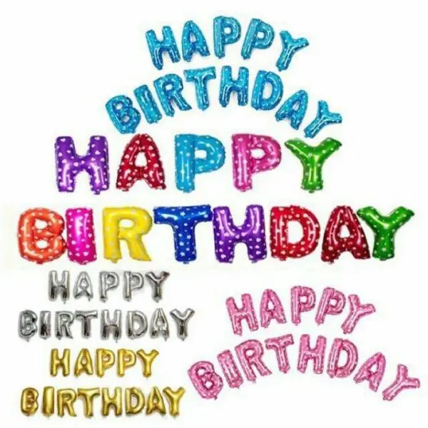 Bóng chữ Happy Birthday trang trí sinh sinh nhật Cao Su 0