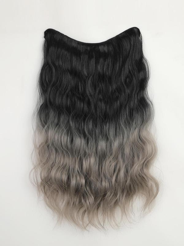 22 Inch Ombre Long Wavy Clip-in Hair Extensions for Daily, Cosplay, Anime or Costume Party, Striking Natural Fluffy Hair Wigs Without Bangs for Daily & Party Hairstyle Decoration 3