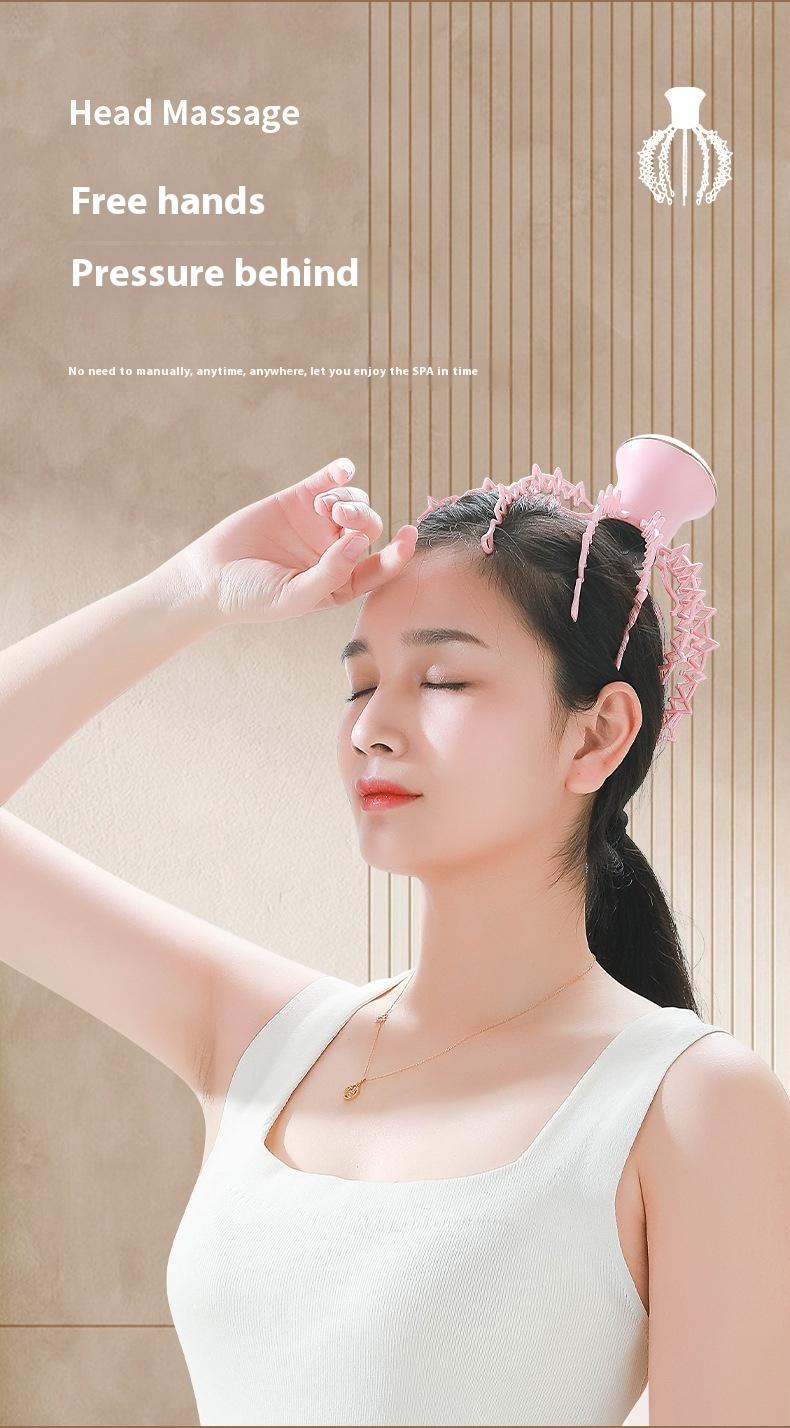Product Introduction of Electric Head Massager Octopus Household Smart Head Therapy Machine Head Massage Instrument 15