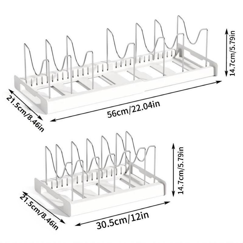 Kitchen Pot Storage Rack, Adjustable Kitchen Pot Lid Storage Rack, Multifunctional Kitchen Storage Organizer, Kitchen Accessories, House Organizers, Kitchen Organization,  Household Items 1