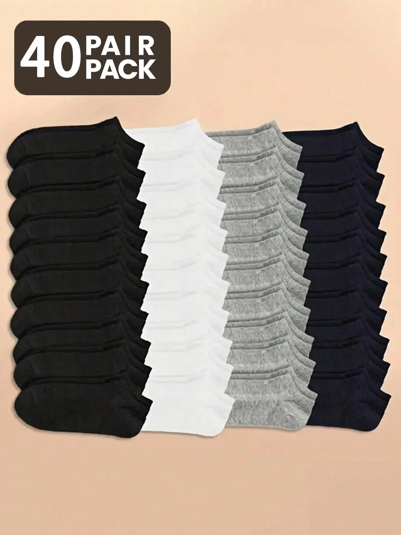 Women's Solid Low Cut Socks, Breathable Comfortable Socks for Women, Knit Socks for Daily Wear, Women's Socks & Hosiery
