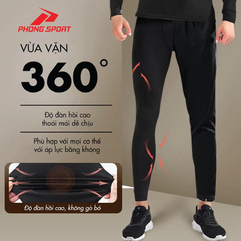 { Xả Hàng } Quần giữ nhiệt nam Procombat, quần áo tập gym bóng đá mùa đông chất liệu co giãn tốt - Phongsport