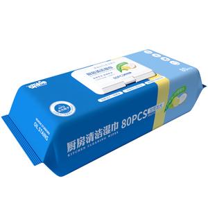 Tisu Basah Dapur, Lebih Besar (80 Helaian), Sesuai untuk Pembersihan Hud Julat dan Dapur, Penyingkiran Noda Minyak, Kain Basah Pakai Buang Isi Rumah Supplies