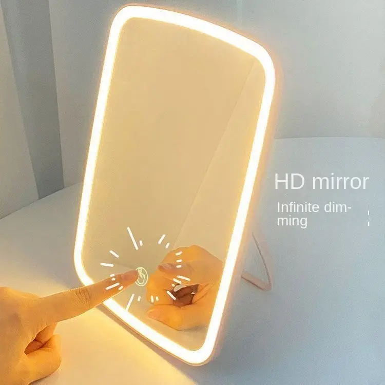Gương Trang Điểm Led, Phong Cách Người Nổi Tiếng Trên Internet, Có Đèn, Thích Hợp Cho Ký Túc Xá Và Phòng Ngủ, Sạc Và Nguồn Sáng Phụ, Gương Trang Điểm, Để Bàn, Thích Hợp Cho Phòng Cho Thuê Nữ Cosmetic 8