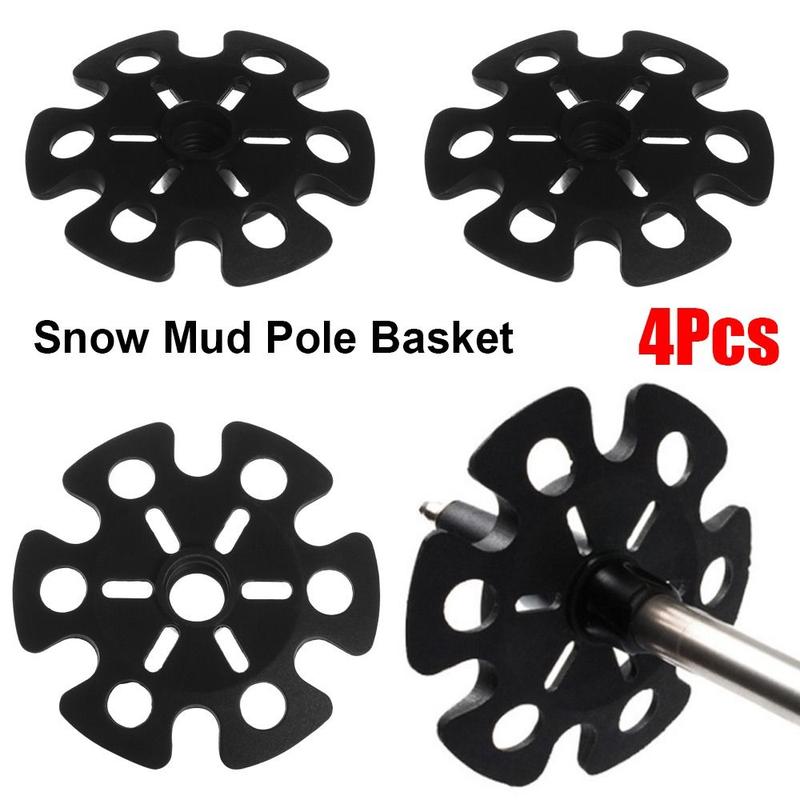 4Pcs Durable Rubber Pole Basket Tips Parts Replacement Snow Floor Tray Walking Stick Basket Cap Snow Mud Ski 1