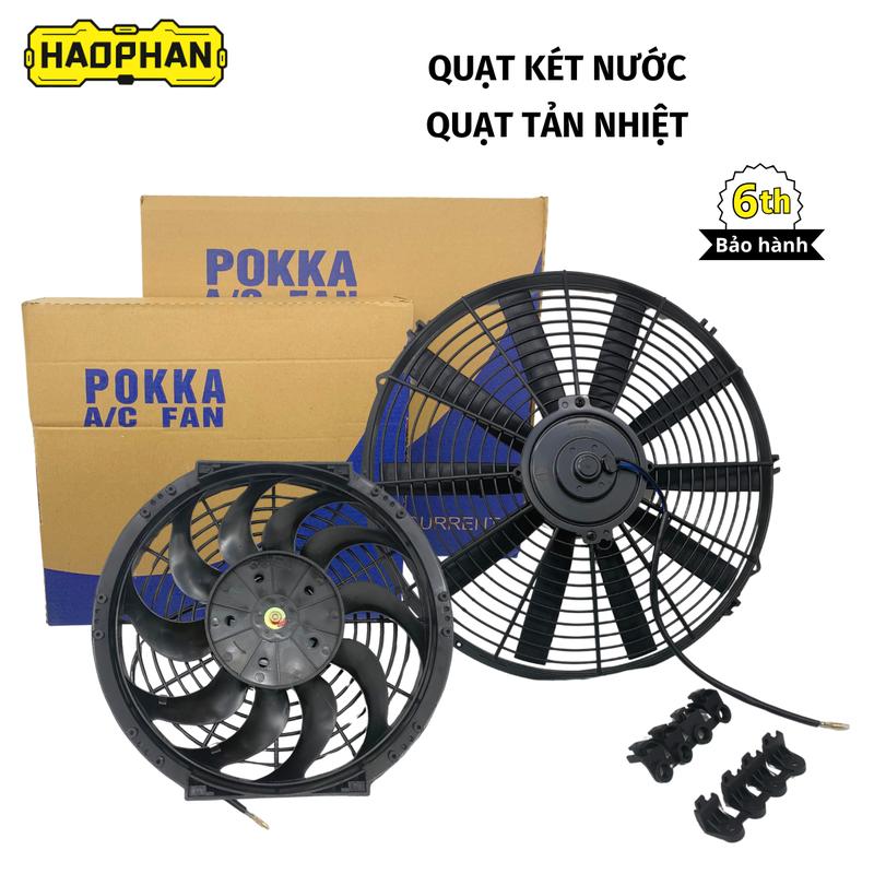 Quạt két nước, Quạt dàn nóng, quạt gió tản nhiệt  dành cho ô tô, máy xúc công suất 80W, 2 loại 30cm và 38cm, 12v/24v, quạt gió hai chiều động cơ chổi than. Phụ Tùng