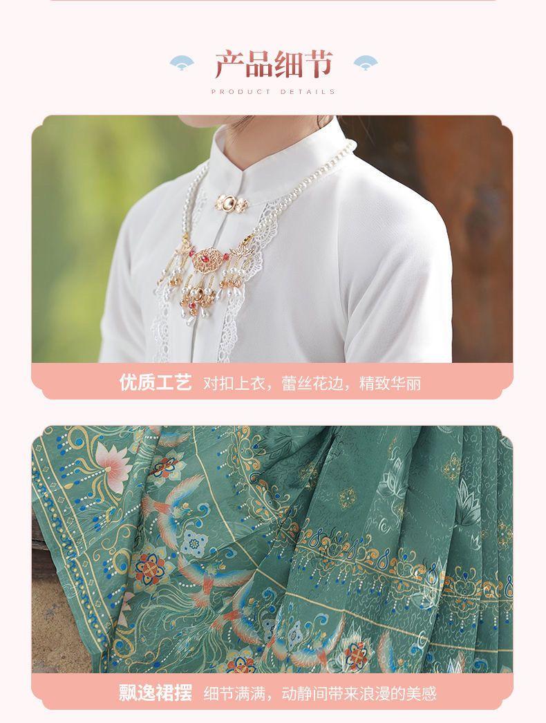 Product Introduction of Sut Skirt Muka Kuda Gadis Hanfu Musim Panas Lengan Pendek Gaya Cina Ming Baru Kostum Kuno Gaya Kuno Kanak-kanak Pakaian Cina Cheongsam 19