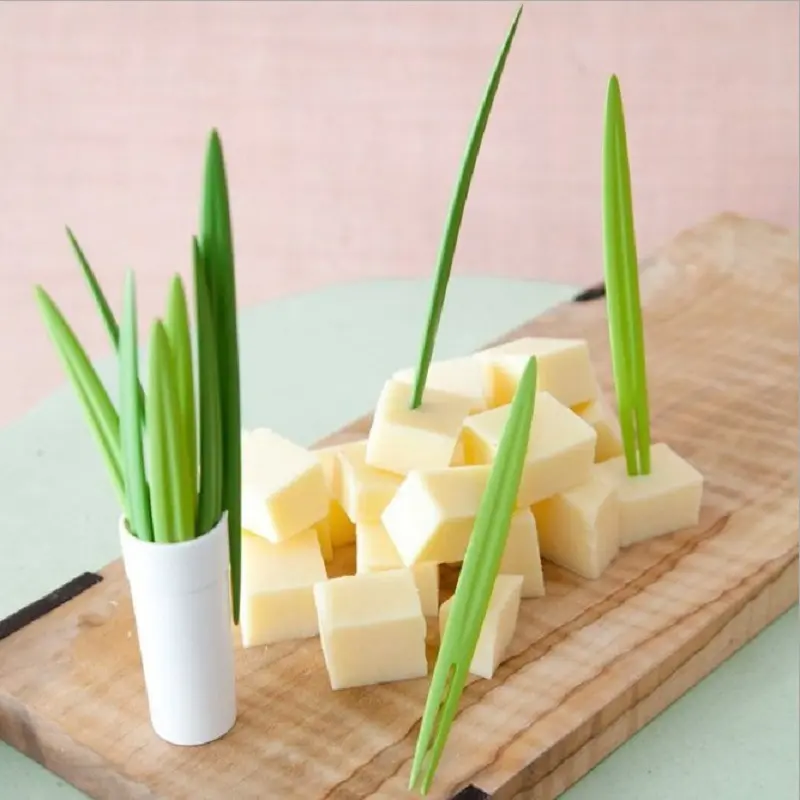 Lựa Trái Cây Hình Dạng Xanh Lá Cây Cây Cây Lá Tre, Thiết Kế Mới Sáng Tạo, Đồ Dùng Nhà Bếp, Bộ 10 Món, Lựa Trái Cây