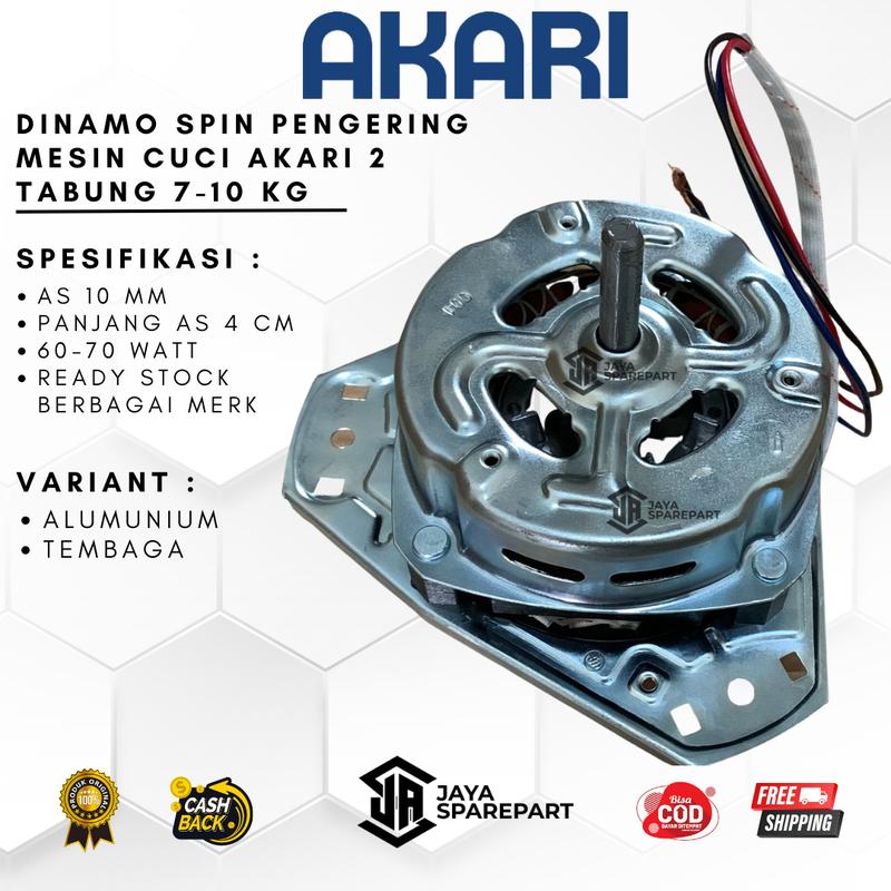 Dinamo Spin Pengering Mesin Cuci AKARI 2 Tabung 7-10 Kg | Dinamo Motor Mesin Cuci 0