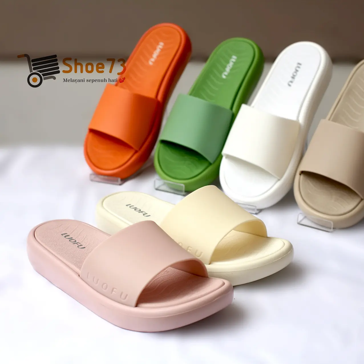 LUOFU E 7208 E01W2SC SIZE 36-40 | Sandal selop jelly wanita | Sendal kokop cewek impor