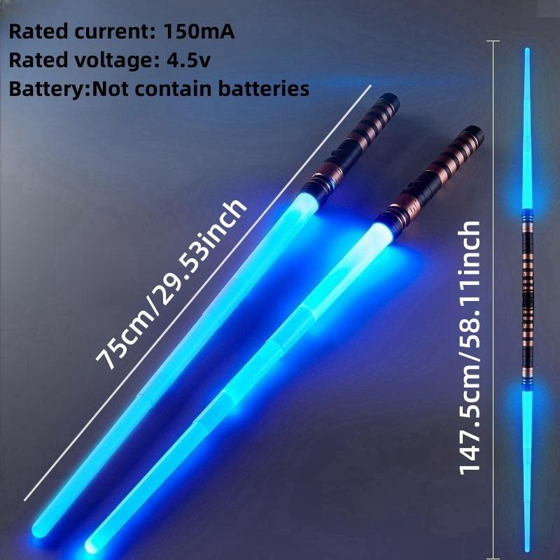 New Plastic Lightsabers Monochrome Red Or Blue Lights with Strike Sound, 1 Count/2 Counts 2 in 1 Led Lightsabers Toys, Retractable Lightsabers Halloween Costume Kids Party Gift, Star Wars Lightsaber, Birthday Gift Ideas, Valentine's Day Gift 5