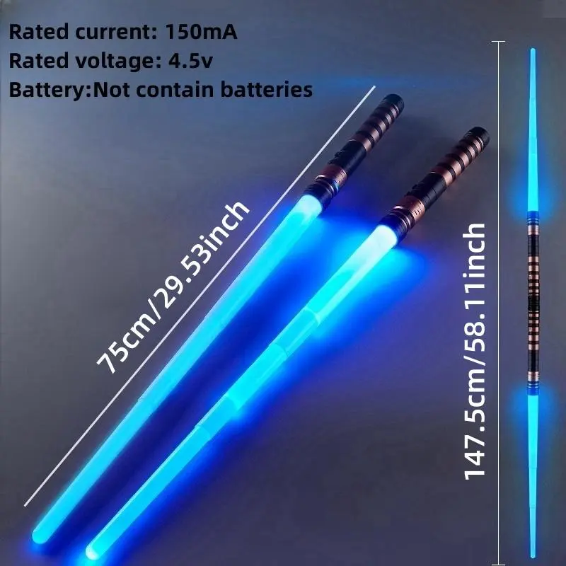 New Plastic Lightsabers Monochrome Red Or Blue Lights with Strike Sound, 1 Count/2 Counts 2 in 1 Led Lightsabers Toys, Retractable Lightsabers Halloween Costume Kids Party Gift, Star Wars Lightsaber, Birthday Gift Ideas, Valentine's Day Gift 5
