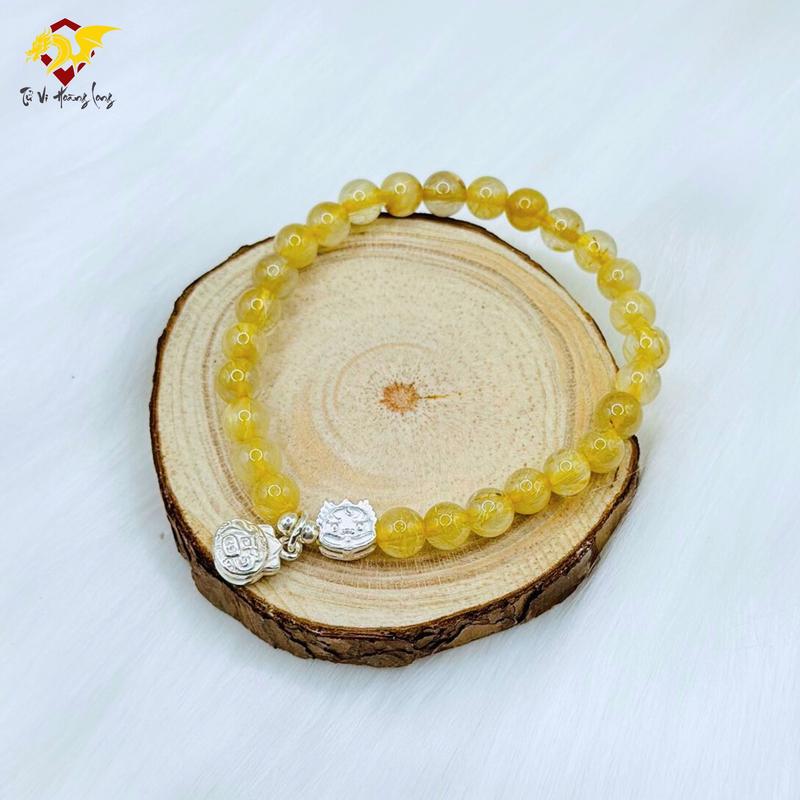 Vòng Tay TA Tóc Vàng 6 Li - Hợp mệnh Thổ, Kim 0