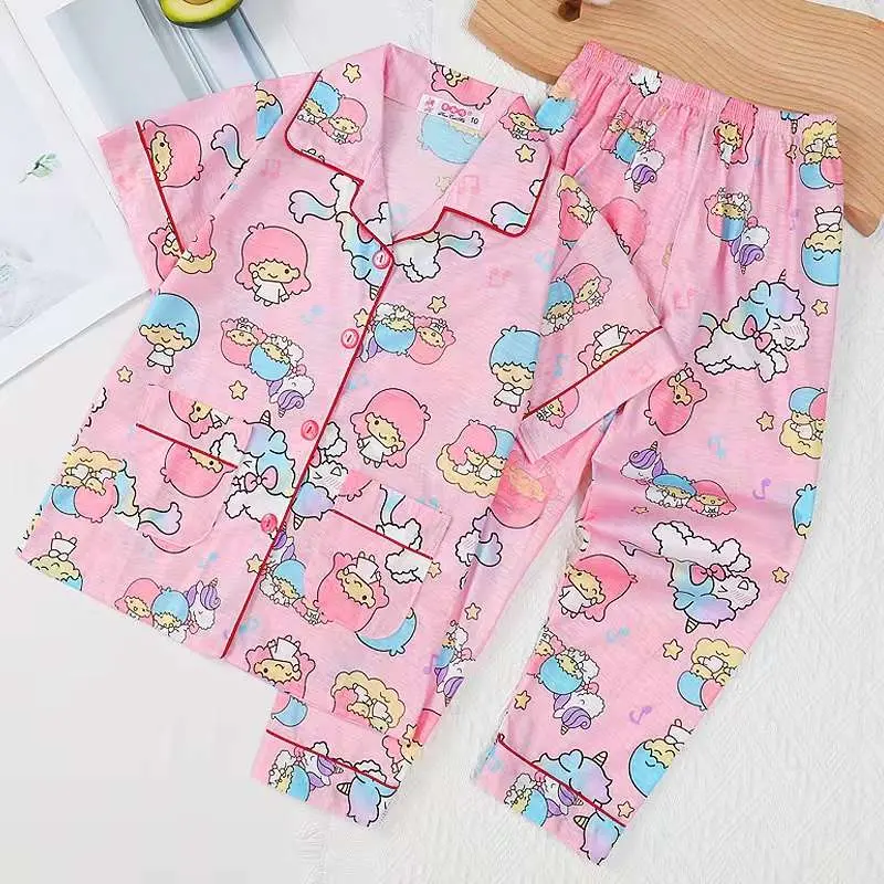 VOGANA Terno T-shirt Pajama TC Sleep Wear Pantulog Set Children