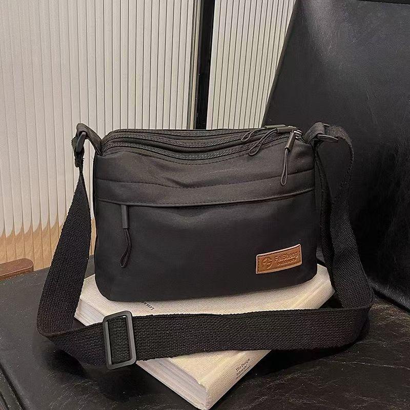 New fabric bag Japanese fashion simple shoulder crossbody bag multi-layer isolation bag style women's canvas bag 2