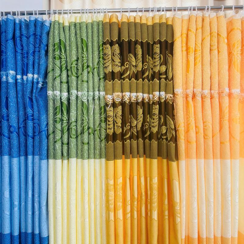 Rèm rido kiểu yếm phẳng chất liệu vải gấm dùng ngăn phòng khách,phòng ngủ,phòng gác xép,phòng trọ che nắng cửa sổ cản nắng lên đến 80%