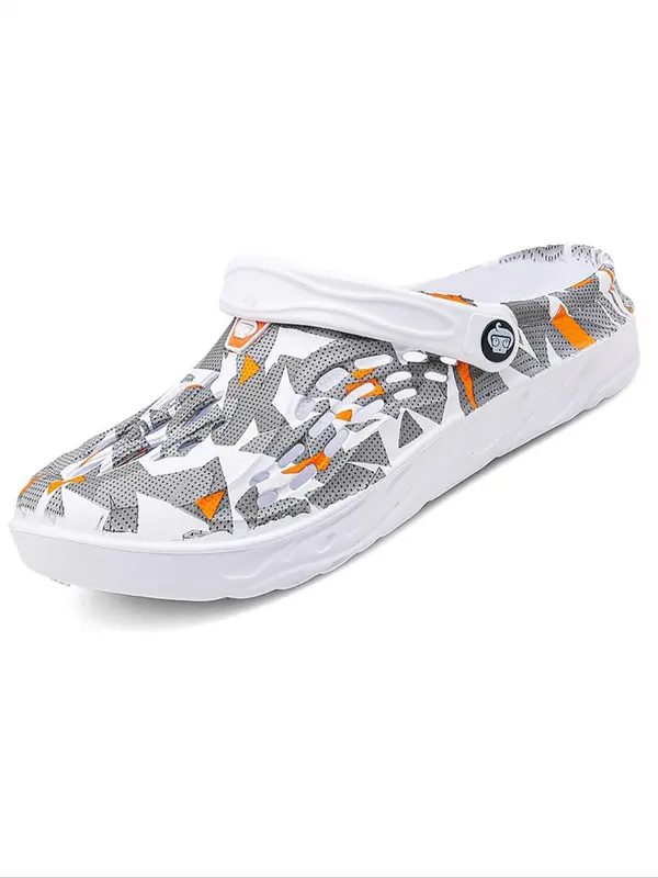 Men's Regular Fit Clogs, Casual Comfortable Breathable Non-slip Slippers, Fashionable Slippers for Indoor & Outdoor Wear, Walking Shoes 3