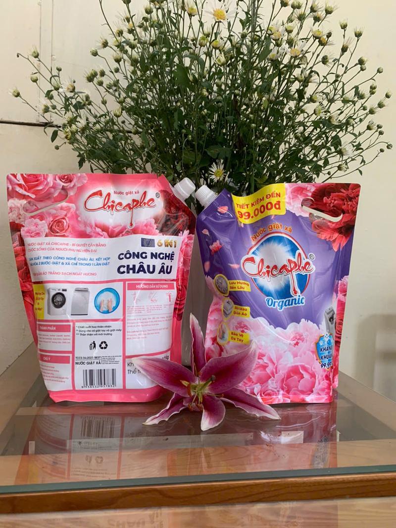 Product Introduction of Túi nước giặt xả cao cấp Chicaphe 3.7Kg hương compho, siêu sạch, thơm, mềm vải nước  giặt 3