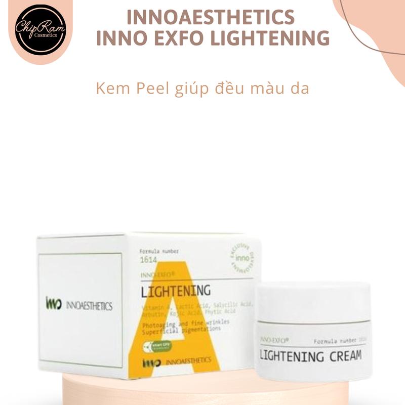Innoaesthetics Exfo Lightening Cream: Peel A giúp mờ nám, sáng da, giảm thâm