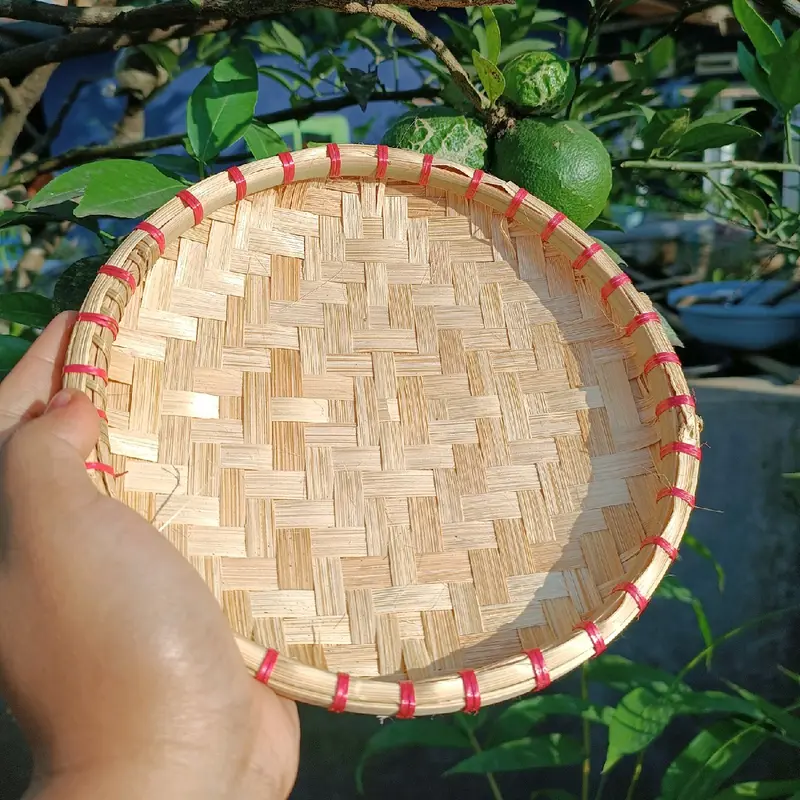 tampah bambu mini 20cm nampan bambu nyiru bambu mini 3