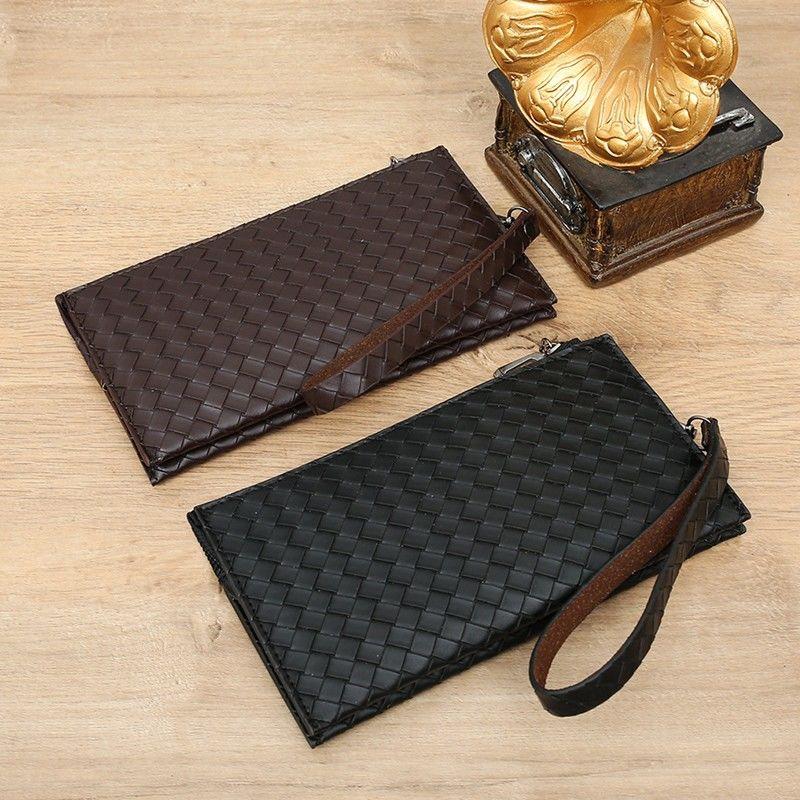 Product Introduction of 20252023 New Men's Clutch Fashion Wallet Business Leather Woven Versatile Handbag Young Men's Clutch Bag 5