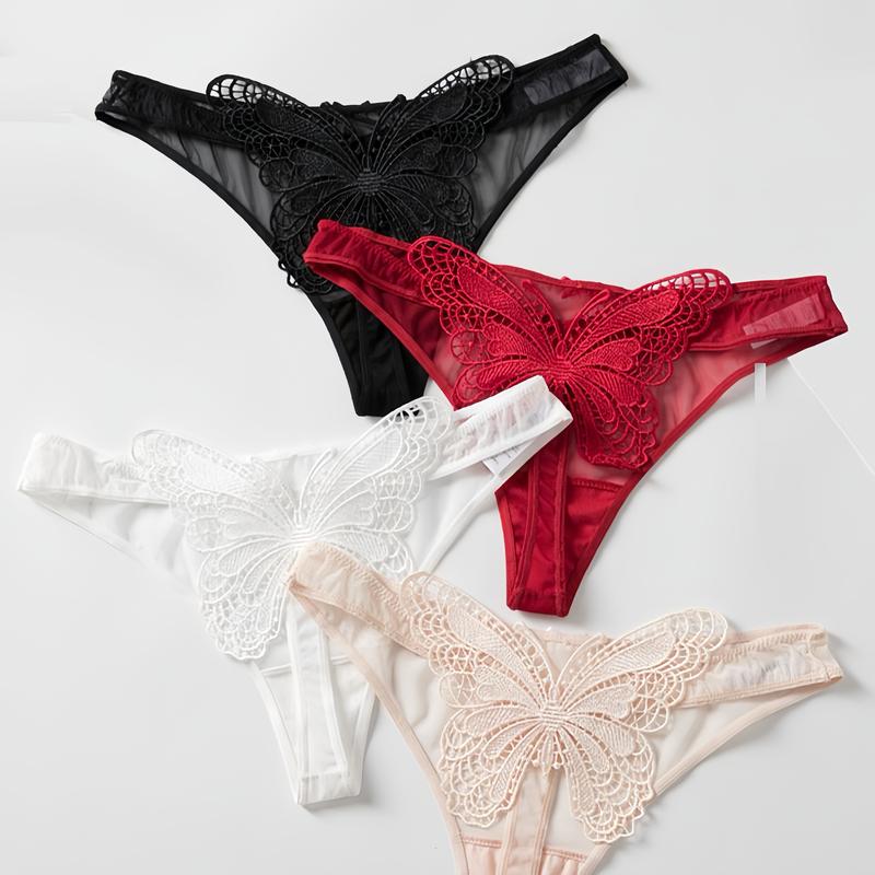 A54 - Quần Lót Ren L.K Co Giãn Cạp Thấp 4 Màu Nữ Women Đỏ, Đen, Trắng, Hồng lọt