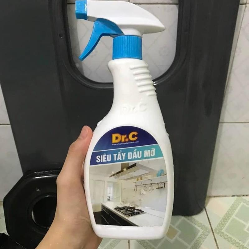 Dung dịch chất tẩy dầu mỡ, tẩy vỉ hút mùi tay bếp ga nước tẩy mỡ tẩy đa năng DR.C 500ml