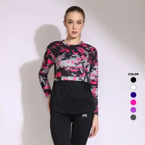 MANIAK Kaos Olahraga Wanita Baju Lengan Panjang Sporty Gym Running Fitness Cepat Kering Berpori Nyaman Sport (MP01 L/S)