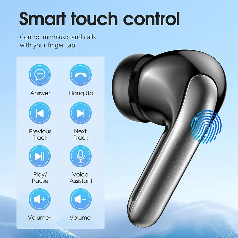 Wireless Earphone, in-ear Design Earphone with Charging Case, Noise Cancelling Earbuds for Gaming & Sports, Suitable for iPhone & Android, Audio 3