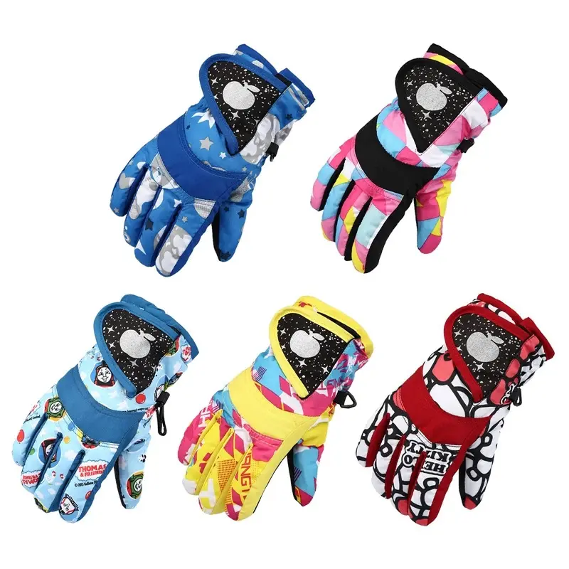 Winter Warm Snowboarding Ski Gloves Children Kids Snow Mittens Waterproof Breathable Air M/L feminina guantes invierno hombre