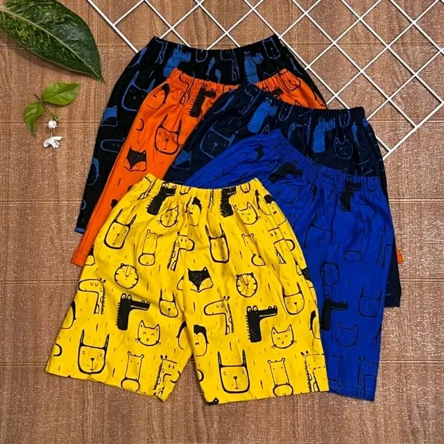 (10 pcs Harga grosir) celana anak pendek harian motif hewan Katun Santai Fashion