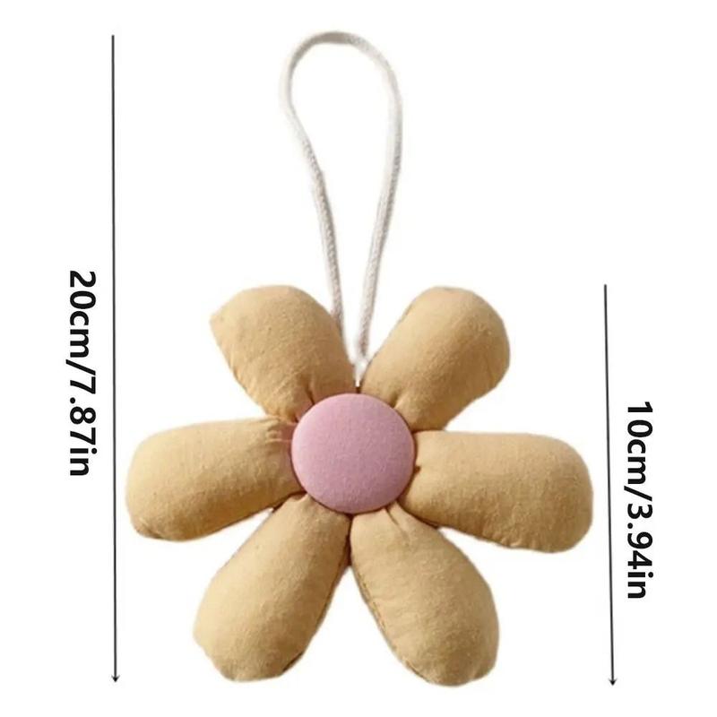 Product Introduction of Gift Stuffed Floral Lanyard Flower Bag Pendant Candy Color Floral Shape Keyrings Handbags Pendant Cloth Bag Match Accessories 14