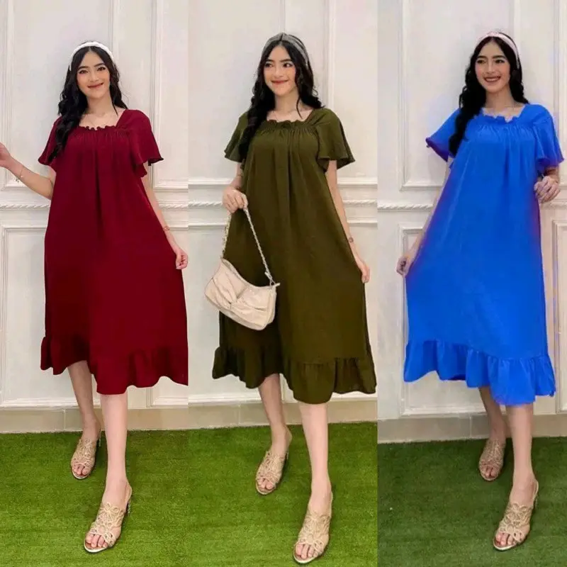 Paket Daster Fuji 100 Ribu Dapat 3 Daster Homdress Wanita Fuji Cringkel Airflow Premium Lembut