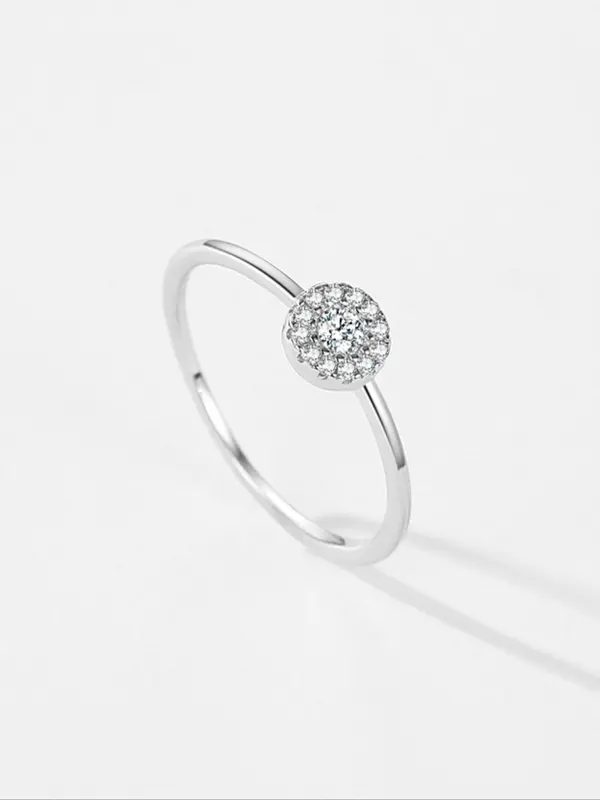 S925 Sterling Silver Romantic Infinite Love Finger Ring, Shiny Zirconia Ring for Women, Classic Wedding Anniversary Jewelry Gift 3