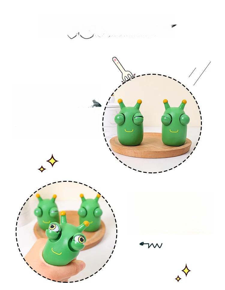 Product Introduction of Funny Eyeball Burst Squeeze Toy Green Eye Caterpillar Pinch Toys Adult Kids Stress Relief Fidget Toy Creative Decompression Toy 27