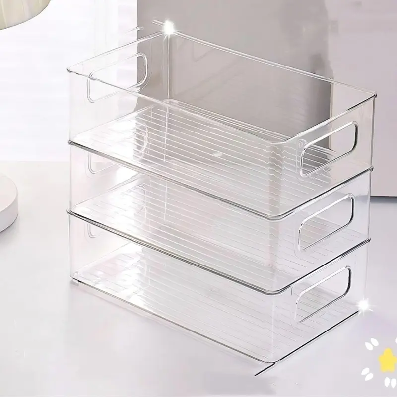 Storage Box, 1 Count Desktop Makeup Mask Storage Box, Acrylic Snack Box, Household Kitchen Sundries Storage Box 0