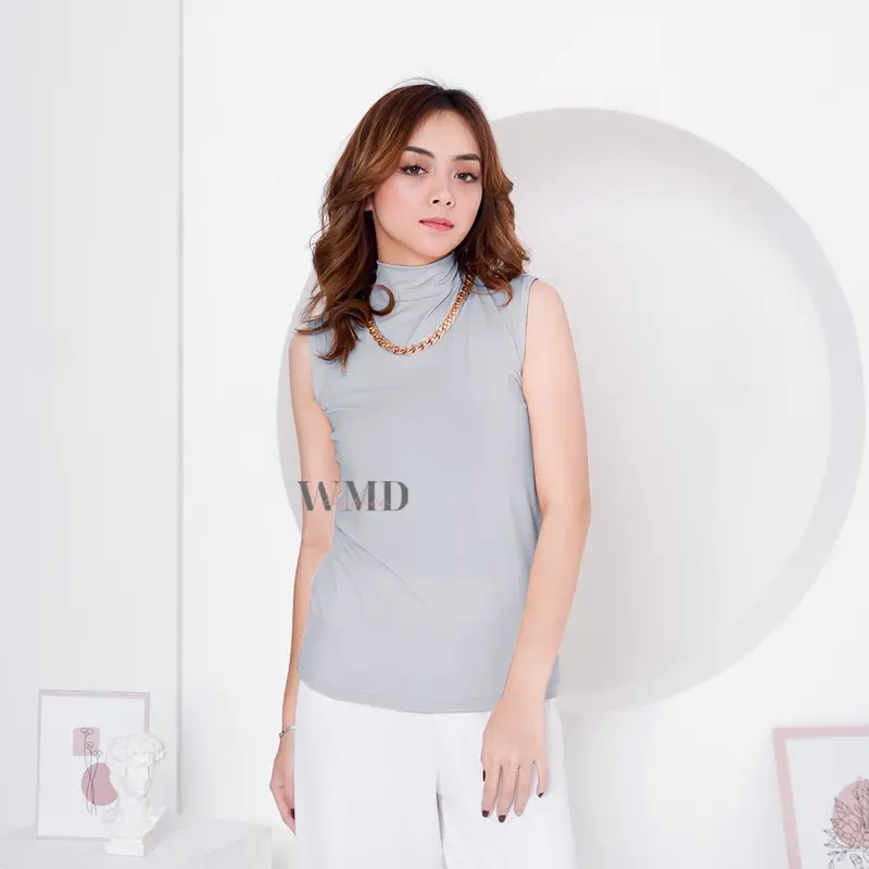 Manset Kutung (High Neck) ukuran All Size atasan stretch tank singlet wanita dalaman fit nyaman 3
